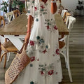 Heidi-Mode – Maxi-Sommerkleid Blumenkleid Chiffon Stufenkleid Strandkleid Boho