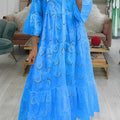 Elegantes Kleid mit Lochstickerei