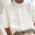 Trending Baumwollbluse mit Stehkragen