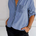 Glitzerbluse Mit Paillettentasche