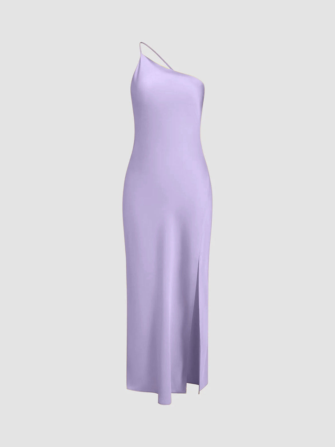 Lange satin Kleid mit Schlitzen am Rücken – rückenfreies Abendkleid Satinkleid bodenlang elegant