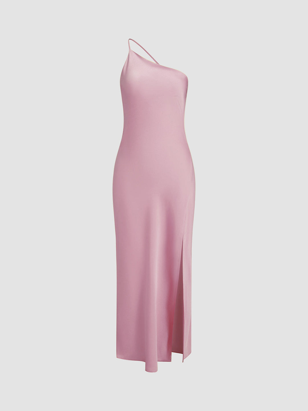 Lange satin Kleid mit Schlitzen am Rücken – rückenfreies Abendkleid Satinkleid bodenlang elegant