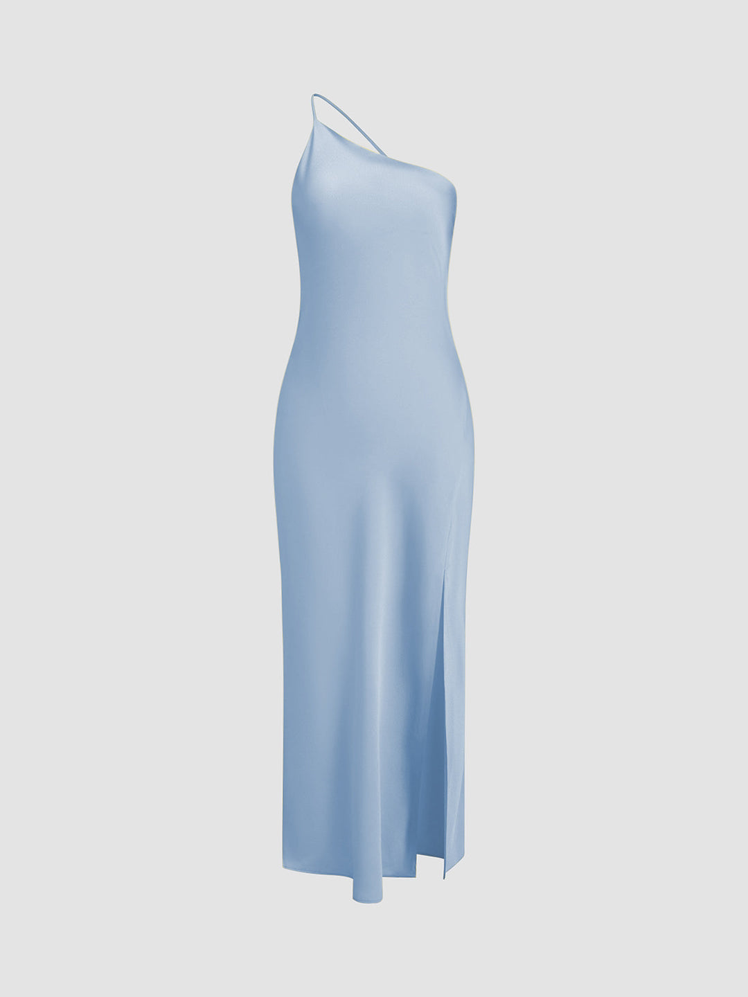 Lange satin Kleid mit Schlitzen am Rücken – rückenfreies Abendkleid Satinkleid bodenlang elegant