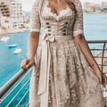Traditionelles Dirndlkleid mit Schnürmieder für Oktoberfest | Zeitlos