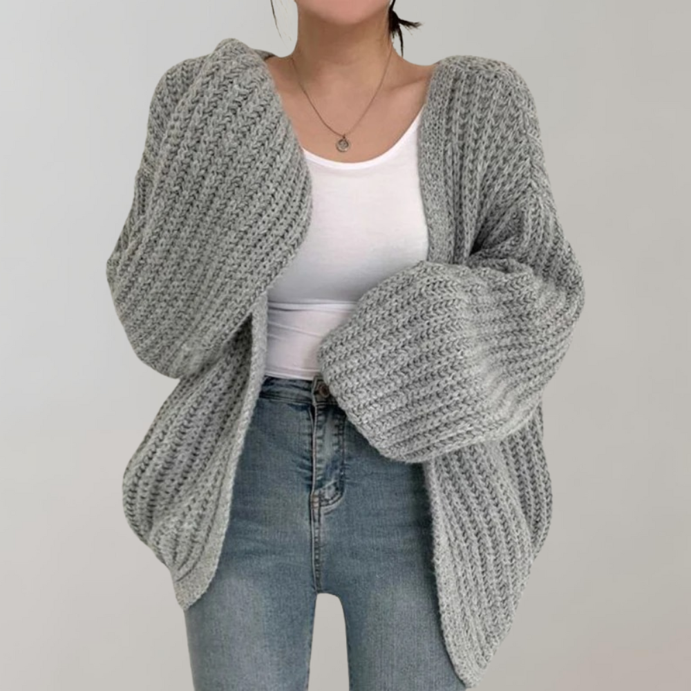 Bequeme Langärmelige Strickjacke Für Frauen