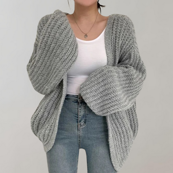 Bequeme Langärmelige Strickjacke Für Frauen