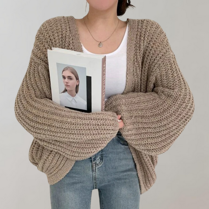 Bequeme Langärmelige Strickjacke Für Frauen