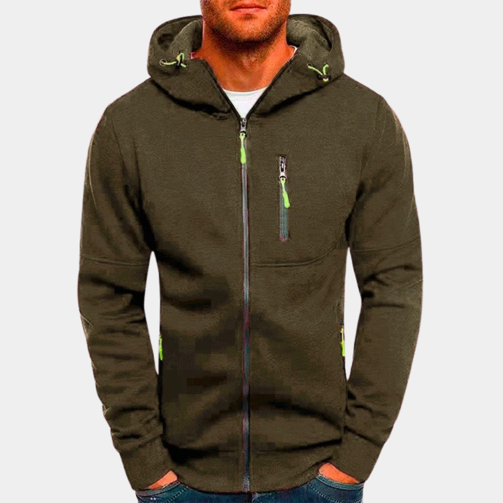 Lässiger Herren-Hoodie mit Reißverschluss