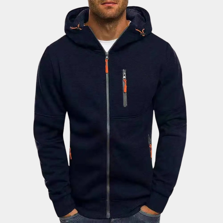 Lässiger Herren-Hoodie mit Reißverschluss