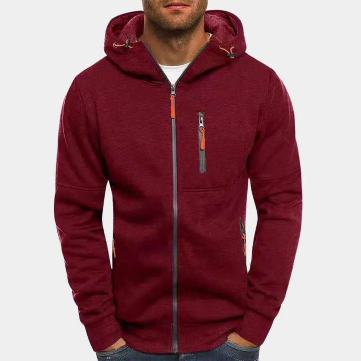 Lässiger Herren-Hoodie mit Reißverschluss