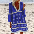 Bequemes Sommerkleid mit Fledermausärmeln
