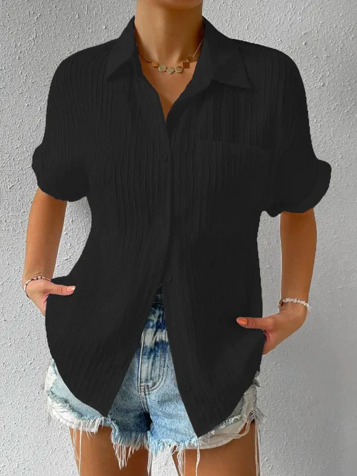 Lässige Geknöpfte Lose Bluse