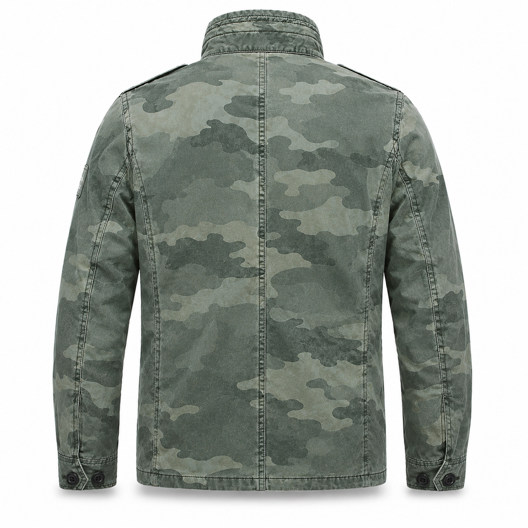 Cargo Jeansjacke mit Mehrfach-Taschen & Robustem Design