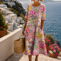 Luftiges Floral-Midi-Kleid