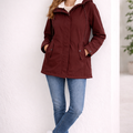 Lange Winterjacke Mit Kapuze & Futter
