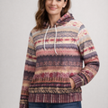 Damen Kapuzenpullover Norweger Muster mit Tasche