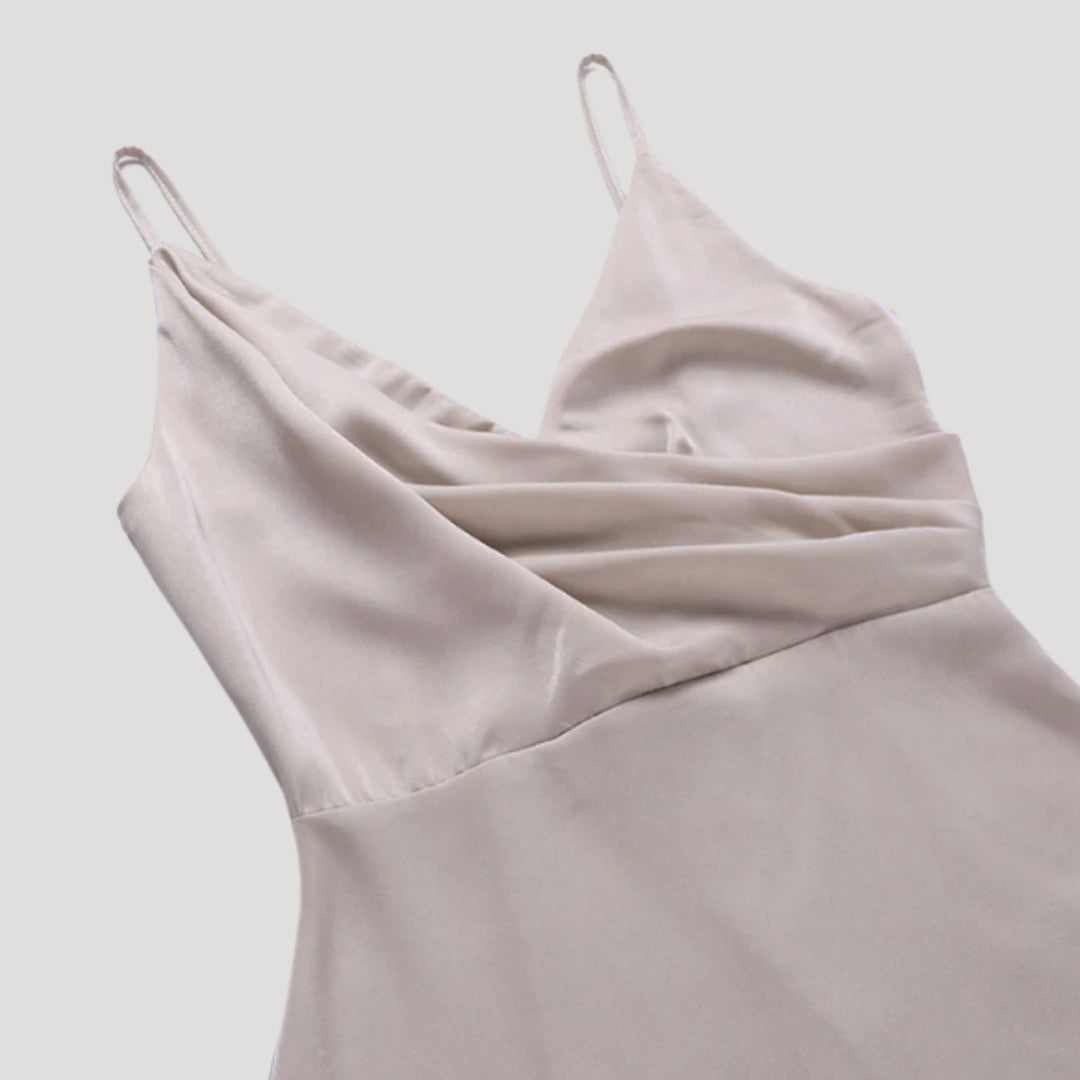 Damen Maxi Kleid mit Schlitz für Hochzeitsgäste