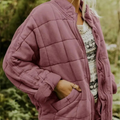 Damen Übergangsjacke Warm Bequem Leicht für Frühling