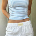 Loose fit Gestreift Elastisch Taille Hose