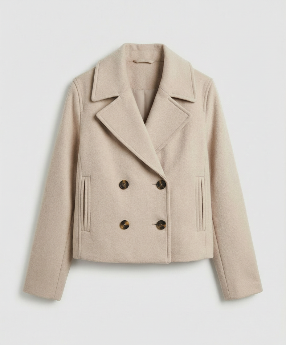 Damen Jacke mit Kurzschnitt & Doppelreiher | Zeitlos