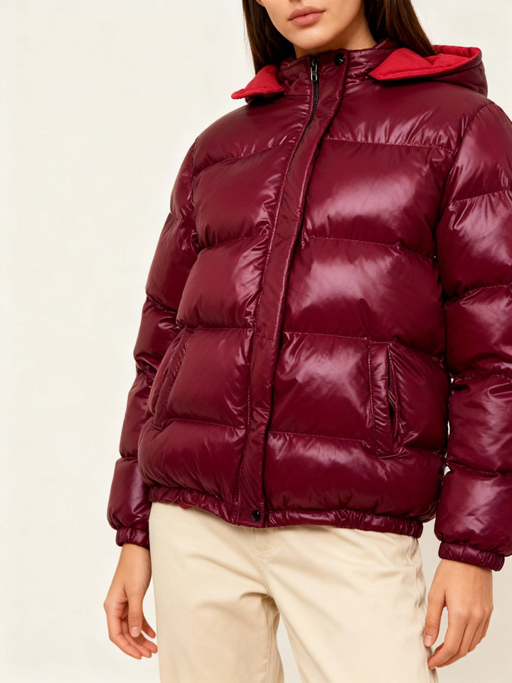 Damen Steppjacke mit Glänzend & Leicht