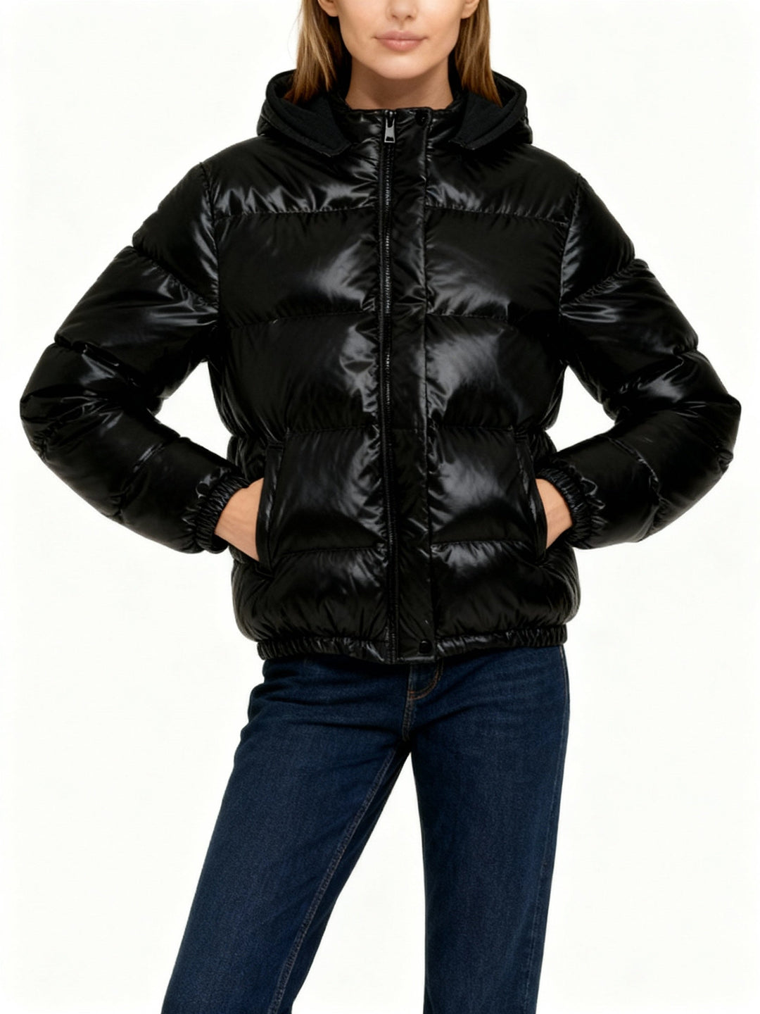 Damen Steppjacke mit Glänzend & Leicht