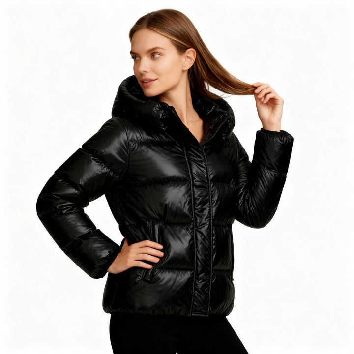 Damen Steppjacke mit Kapuze & Taschen