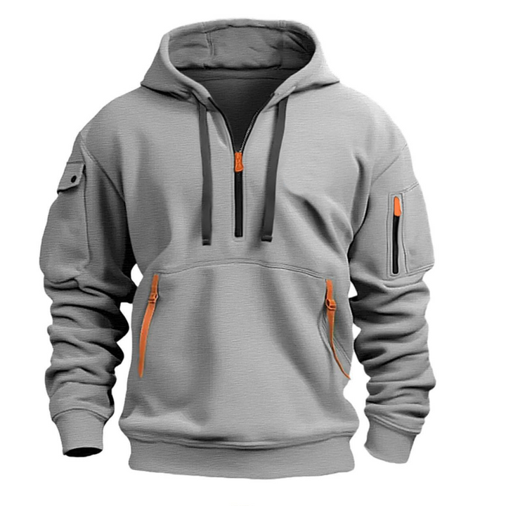 Herren Freizeit Hoodie mit Reißverschluss-Taschen