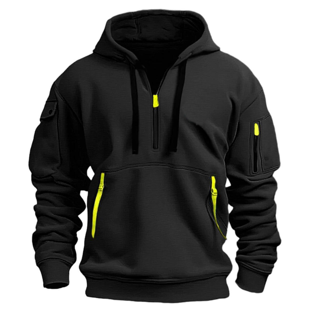 Herren Freizeit Hoodie mit Reißverschluss-Taschen