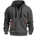 Herren Freizeit Hoodie mit Reißverschluss-Taschen