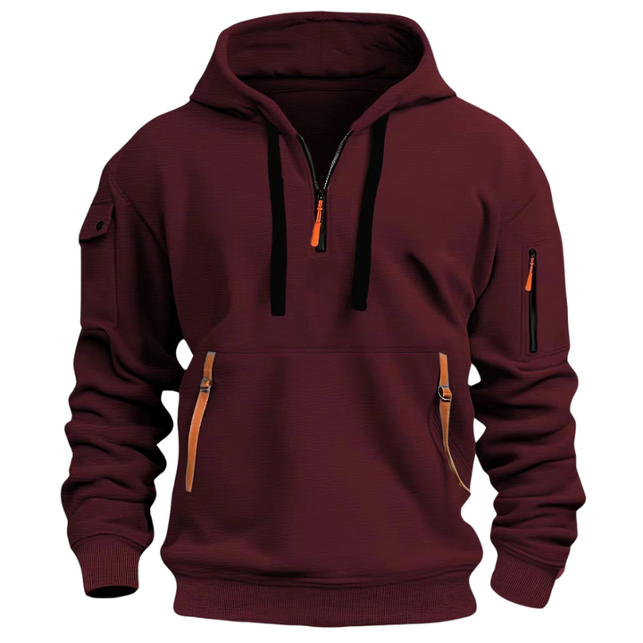 Herren Freizeit Hoodie mit Reißverschluss-Taschen