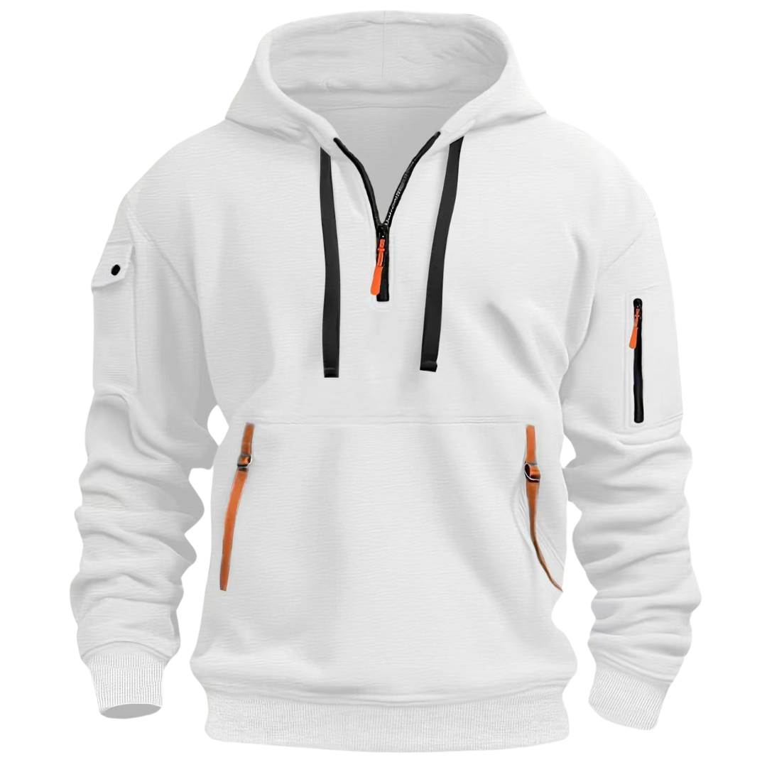 Herren Freizeit Hoodie mit Reißverschluss-Taschen