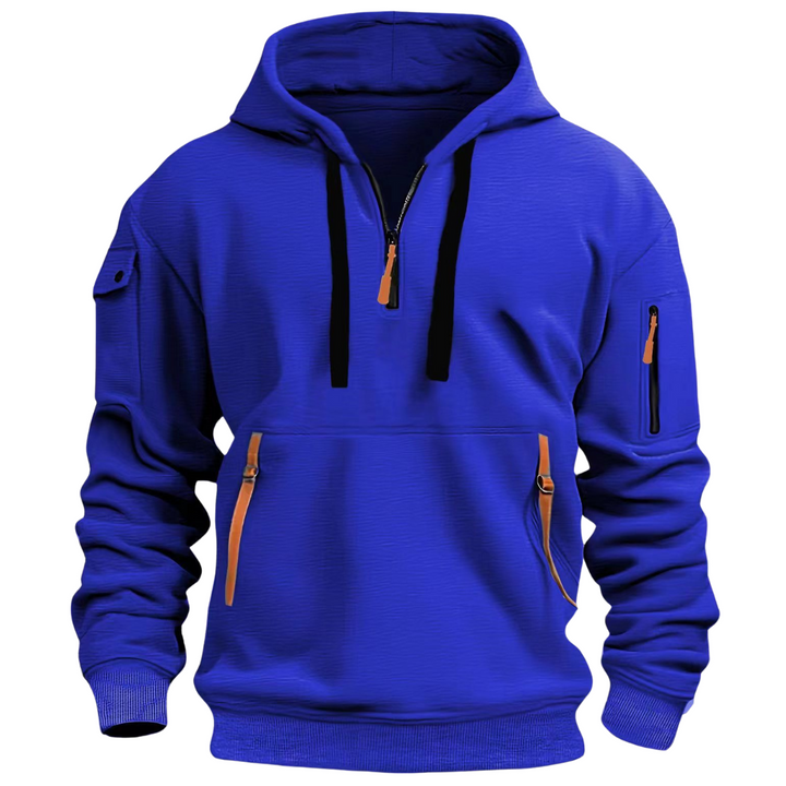 Herren Freizeit Hoodie mit Reißverschluss-Taschen
