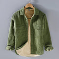Herren warme Cordjacke mit Knopfleiste