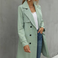 Damen Lässiger Trenchcoat Mit Doppelter Knopfleiste Und Reverskragen