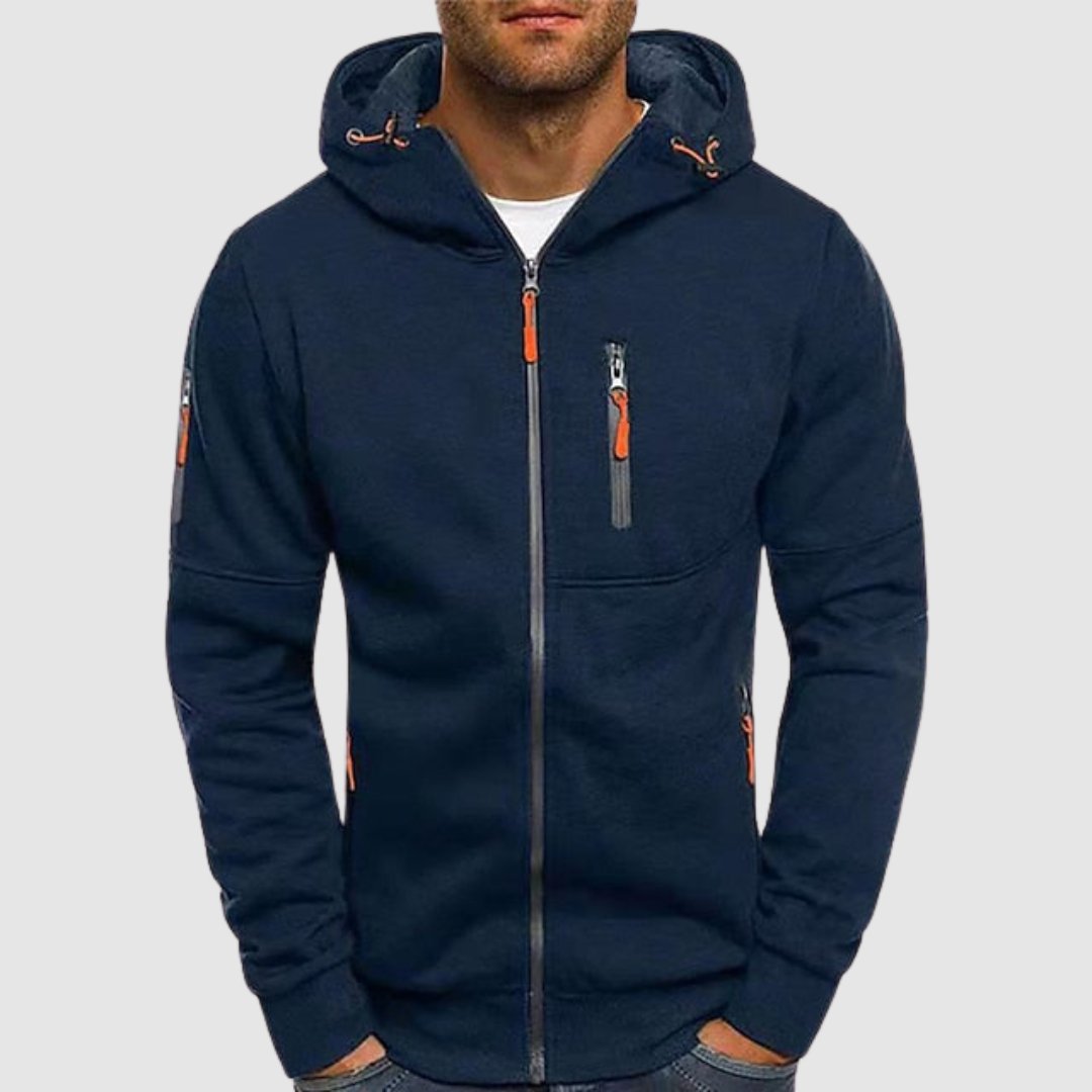 Leichte Herren Kapuzenjacke mit Reißverschluss