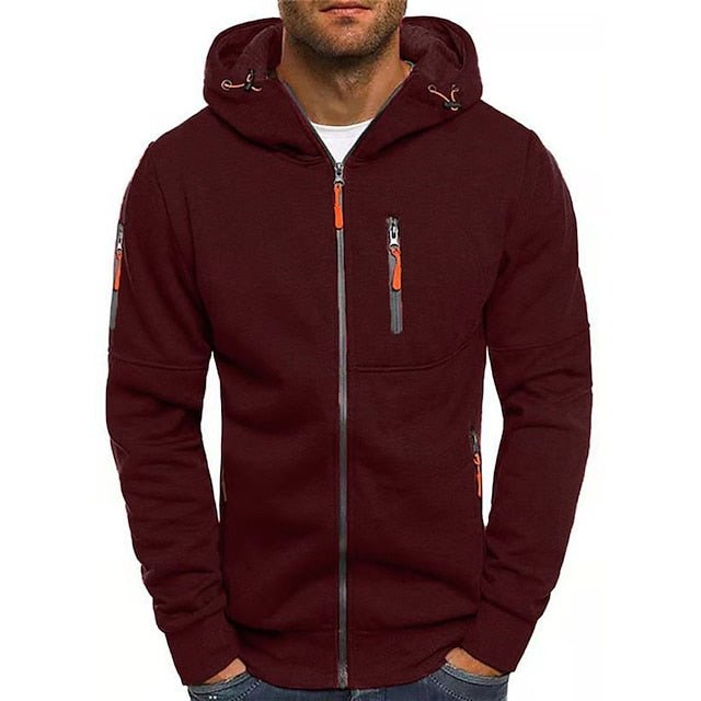 Leichte Herren Kapuzenjacke mit Reißverschluss