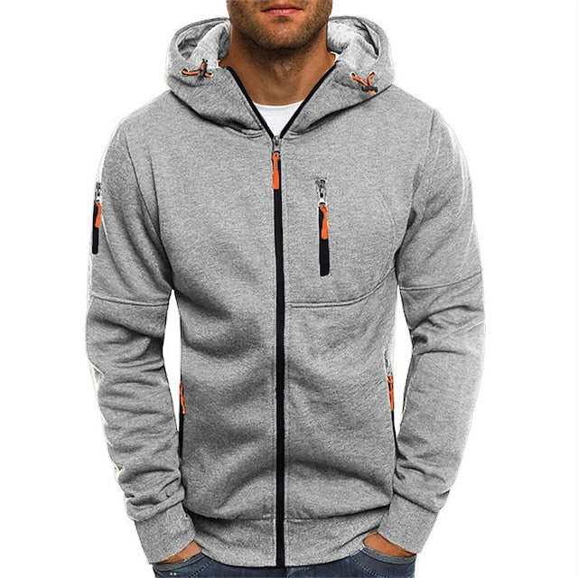 Leichte Herren Kapuzenjacke mit Reißverschluss