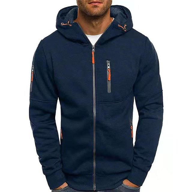 Leichte Herren Kapuzenjacke mit Reißverschluss