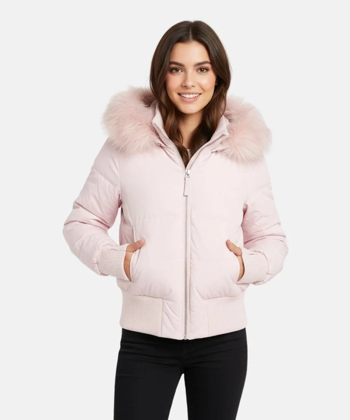 Damen Gesteppt Winterjacke mit Warm & Abnehmbarer Kapuze | Zeitlos