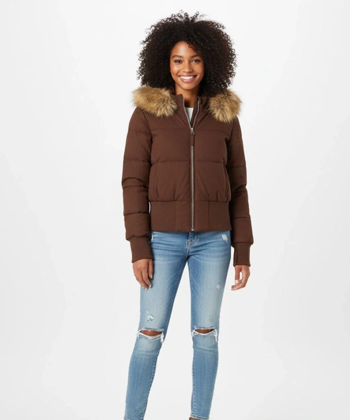 Damen Gesteppt Winterjacke mit Warm & Abnehmbarer Kapuze | Zeitlos