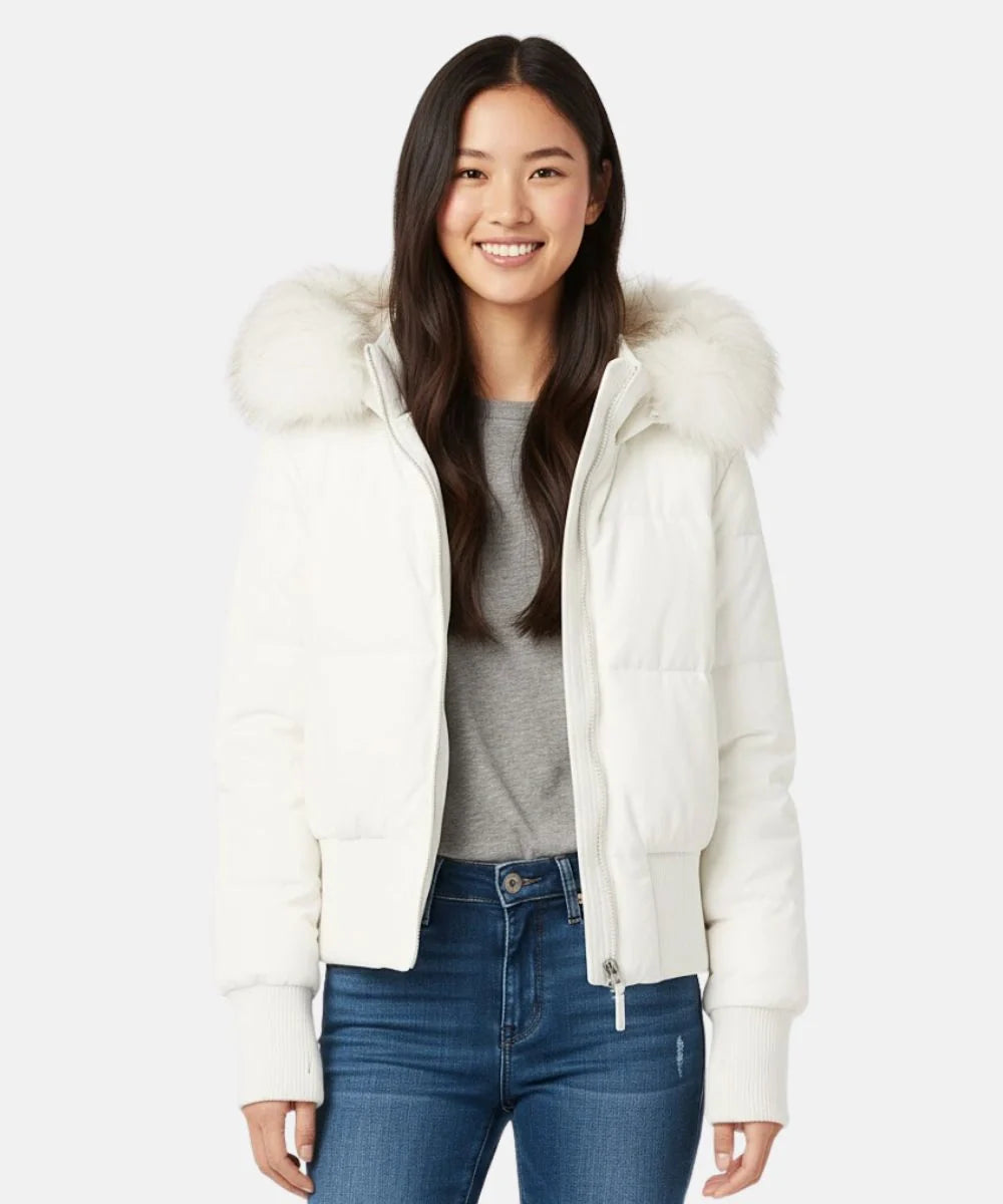 Damen Gesteppt Winterjacke mit Warm & Abnehmbarer Kapuze | Zeitlos