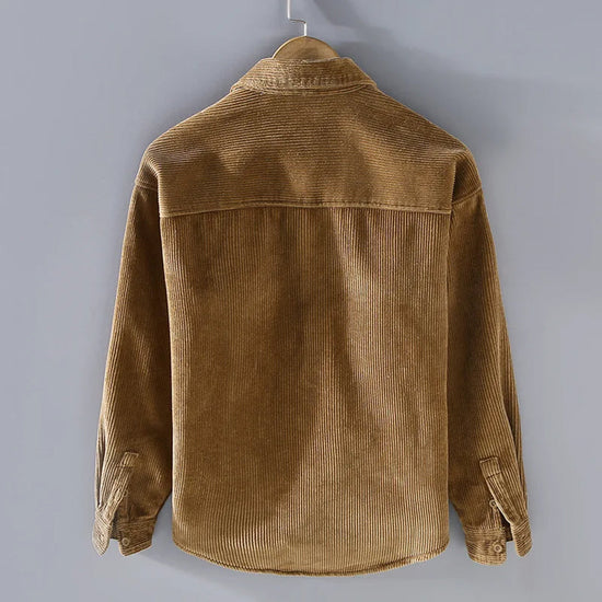 Herren warme Cordjacke mit Knopfleiste