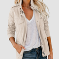 Funktionsjacke für Damen mit Reißverschluss und verstellbarer Taille