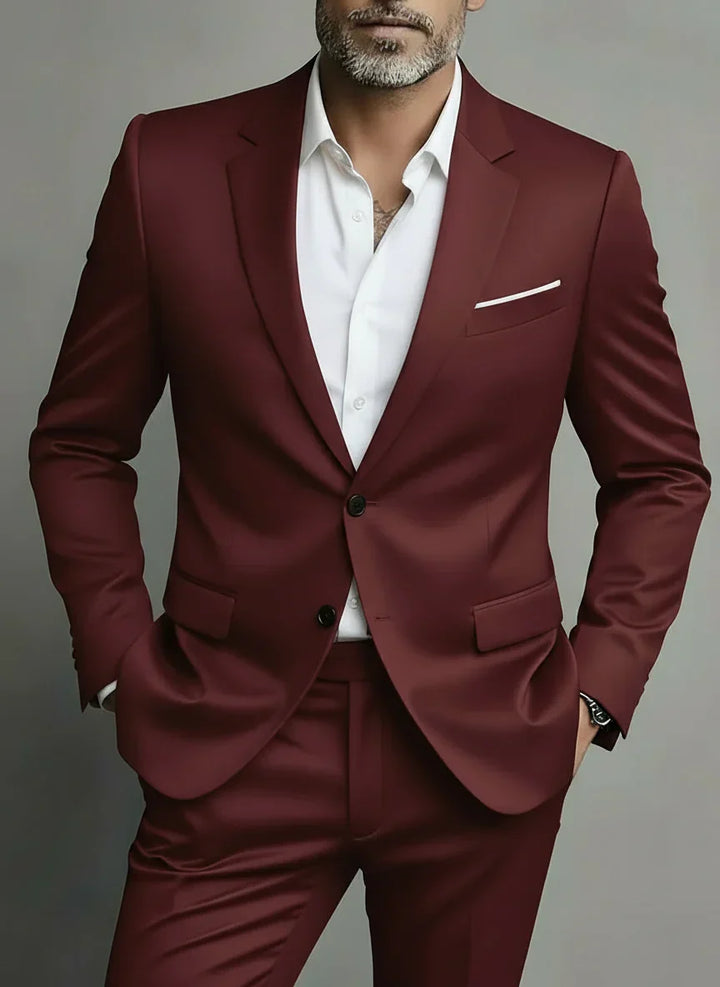 Eleganter Herren Frühjahrs Slim Fit Anzug