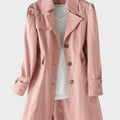 Trenchcoat Damen Mantel mit Reverskragen und Knopfleiste