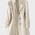 Trenchcoat Damen Mantel mit Reverskragen und Knopfleiste
