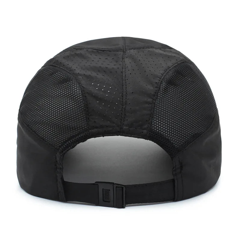 UV-Schutz Atmungsaktive Baseballkappe mit Mesh-Seiten und Schnallenverschluss