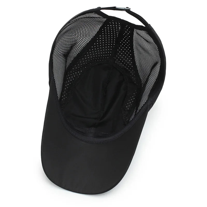 UV-Schutz Atmungsaktive Baseballkappe mit Mesh-Seiten und Schnallenverschluss