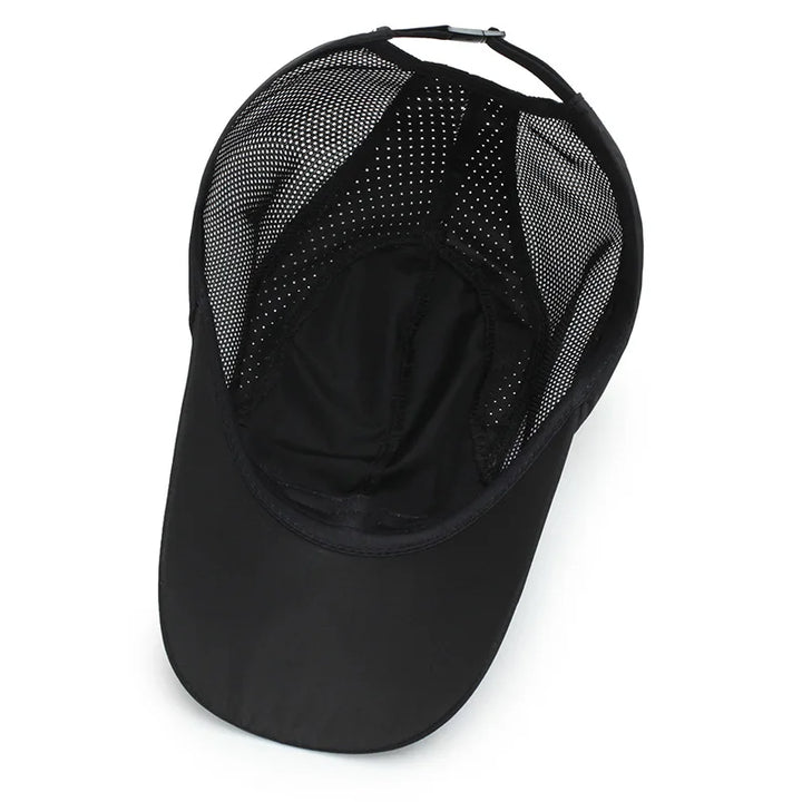 UV-Schutz Atmungsaktive Baseballkappe mit Mesh-Seiten und Schnallenverschluss